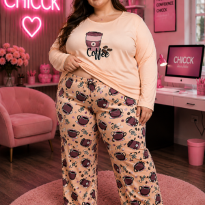 ☕ PIJAMA COFFEE DREAMS PLUS-ENVIO GRATIS A TODO EL PAIS