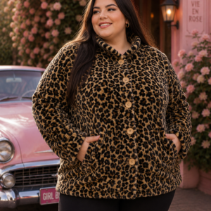 Saco Animal Print Forrado